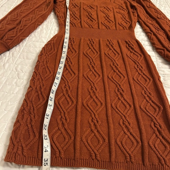 Fashion Nova “Hello Cutie” Sweater Mini Dress – Camel (Like New) - Picture 4 of 8